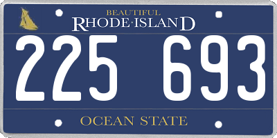 RI license plate 225693