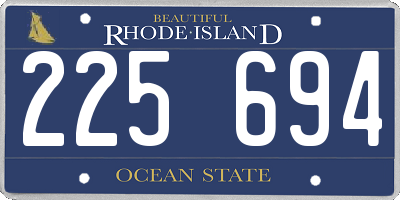 RI license plate 225694