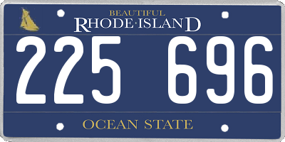 RI license plate 225696