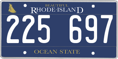 RI license plate 225697