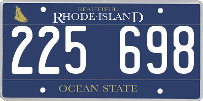 RI license plate 225698