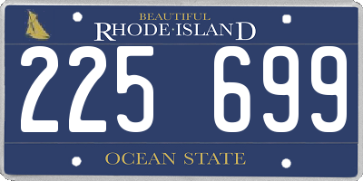 RI license plate 225699
