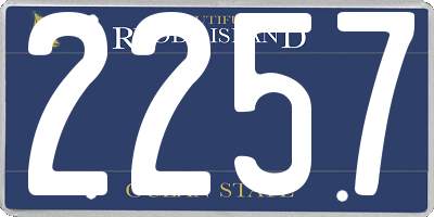 RI license plate 2257