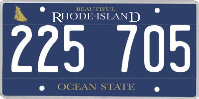 RI license plate 225705