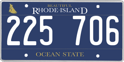 RI license plate 225706