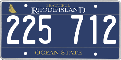 RI license plate 225712