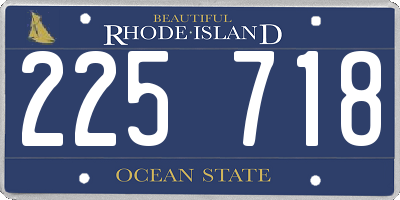 RI license plate 225718