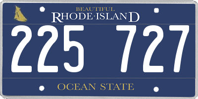 RI license plate 225727