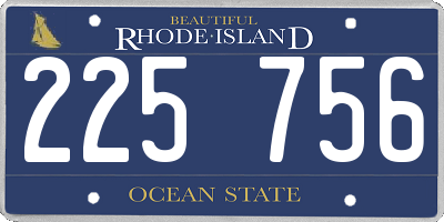 RI license plate 225756