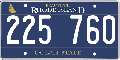RI license plate 225760