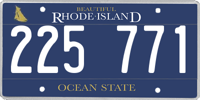 RI license plate 225771