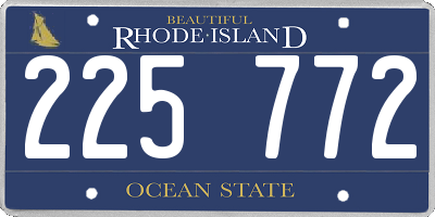 RI license plate 225772