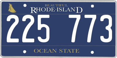 RI license plate 225773