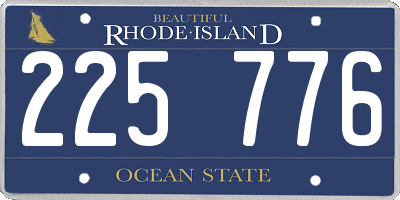 RI license plate 225776