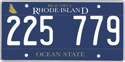 RI license plate 225779