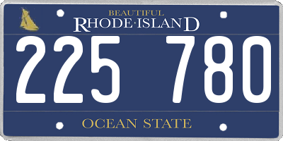 RI license plate 225780