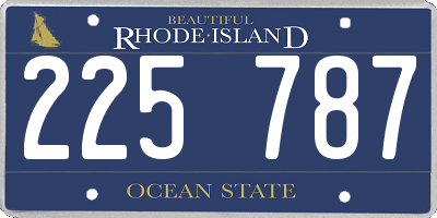 RI license plate 225787