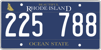RI license plate 225788