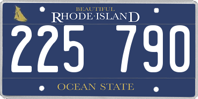 RI license plate 225790