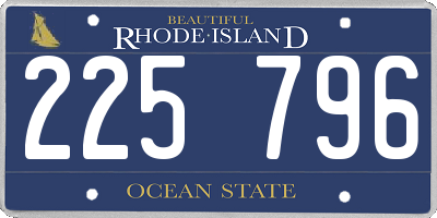 RI license plate 225796