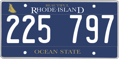 RI license plate 225797