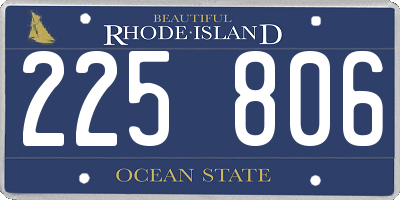 RI license plate 225806