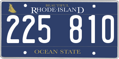 RI license plate 225810