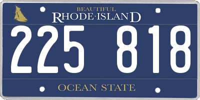 RI license plate 225818