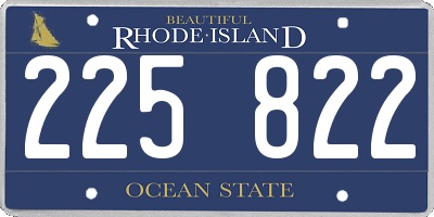 RI license plate 225822