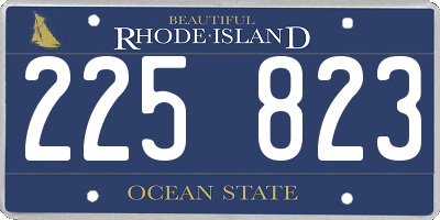 RI license plate 225823