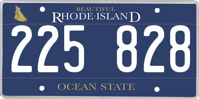 RI license plate 225828