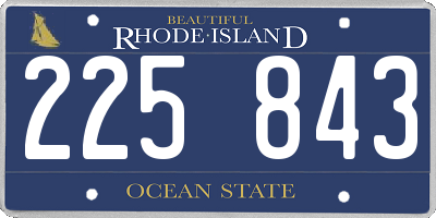 RI license plate 225843