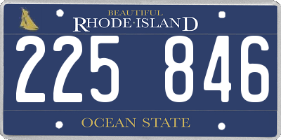 RI license plate 225846