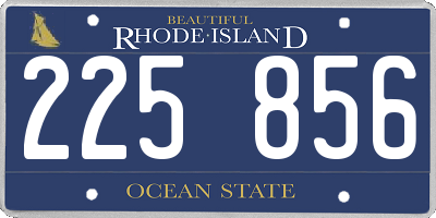 RI license plate 225856