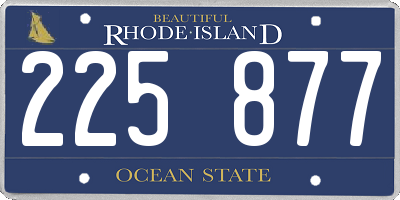 RI license plate 225877