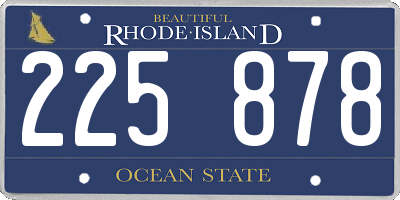 RI license plate 225878