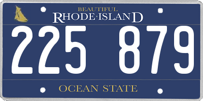 RI license plate 225879