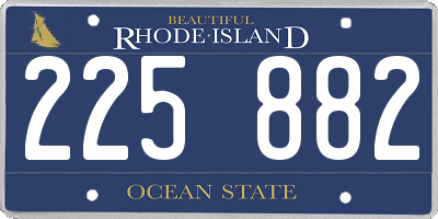 RI license plate 225882