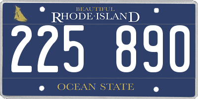 RI license plate 225890