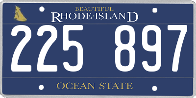 RI license plate 225897