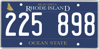 RI license plate 225898
