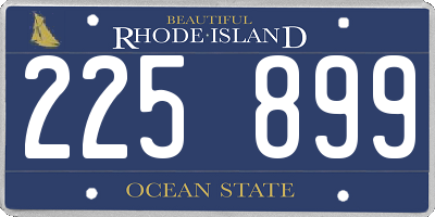 RI license plate 225899