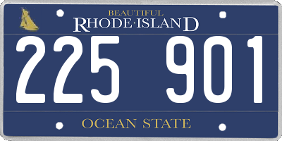 RI license plate 225901
