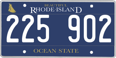 RI license plate 225902