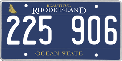 RI license plate 225906