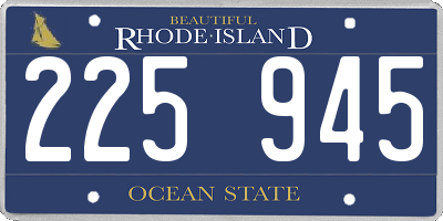 RI license plate 225945
