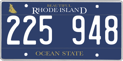 RI license plate 225948