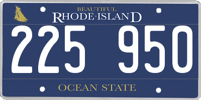RI license plate 225950