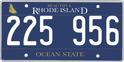 RI license plate 225956