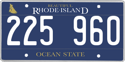 RI license plate 225960